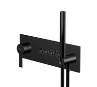 Steinberg Série 390 Mitigeur de douche/bain, Mitigeur monocommandé, douchette à main, 4 consommateurs, 39022422S, 39022422S, Colorazione: Nero opaco