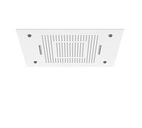 Pannello a pioggia Steinberg Sensual Rain, illuminazione LED, set completo, incasso a soffitto, 3 getti, Easy-Clean, 600x800 mm, 3906832, Colorazione: Acciaio inossidabile lucidato - 3906832