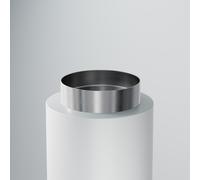 Lavabo da appoggio Steinberg Serie 442, rotondo, 400x400x110 mm, acciaio inox, senza foro per rubinetto, senza sfioratore, 4426020, Colorazione: acciaio inossidabile spazzolato