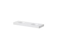Steinberg Série 449 lavabo double mural, 1500x480mm, SOLIDSurface, 2 trous pour robinet, avec trop-plein, 4497200W, 4497200W