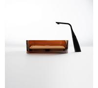 Steinberg Série 489 lavabo à poser, rectangulaire, en polyrésine, avec bouchon de vidage, 550x360x140mm, 489701033, 489701033, Colorazione: Marrone