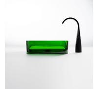 Steinberg Série 489 lavabo à poser, rectangulaire, en polyrésine, avec bouchon de vidage, 550x360x140mm, 489701032, 489701032, Colorazione: Foresta