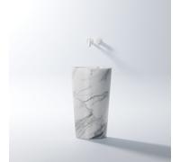 Steinberg Série 540 Lavabo sur pied, en Soid Surface, au sol, sans trop-plein, 530x350x900mm, 540650052, 540650052