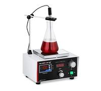 Steinberg Systems Agitatore Magnetico Riscaldante per Liquidi SBS-MR-1600/1T (Piatto riscaldante 16,1 x 16,1 cm, 5-100°C, 5000 ml, Timer 120 min, 310 W, 1600 giri/min, 2 Bacchette di agitazione incl.)