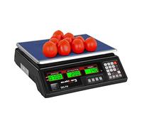 Steinberg Systems Bilancia da Banco di Controllo Professionale SBS-PW-352B (a 35 kg, Precisione 2 g, Display al LED, Batteria integrata fino a 40 ore di funzionamento, Diverse funzioni) Nera