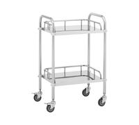 Steinberg Systems Carrello da laboratorio - Acciaio inox - 2 ripiani da 45 x 36 x 2,5 cm - 20 kg SBS-LF-131