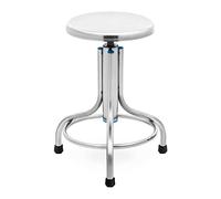 Steinberg Systems SBS-LF-100 - Sgabello da laboratorio in acciaio inox, 150 kg, girevole, regolabile in altezza, in acciaio inox