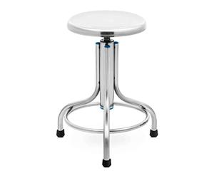 Steinberg Systems SBS-LF-100 - Sgabello da laboratorio in acciaio inox, 150 kg, girevole, regolabile in altezza, in acciaio inox