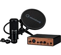 Steinberg UR12 Podcast Starter Pack - interfaccia audio USB 2.0 a due canali, microfono a condensatore da studio ST-M01 e pop shield più accessori (software con WaveLab Cast, Cubase Al e Cubasis)