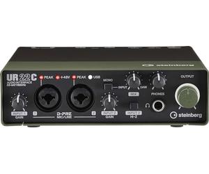 Steinberg UR22C - Interfaccia audio USB 3.0, con kit software Cubase AI, Cubasis LE e Steinberg Plus, VERDE