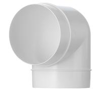 Steinberg14 Bianco Ø 100 mm, arco a 90°, connettore in PVC per tubo di ventilazione, raccordo tubo rotondo