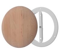 Steinberg14 Diffusore in Legno per Sauna - 160mm Griglia di Ventilazione in Legno - Valvola a Disco Regolata - Copertura per Condotto Rotondo - Valvola di alimentazione e scarico dell'aria