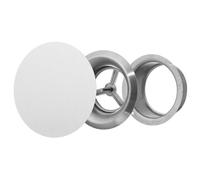 Steinberg14 Diffusore Rotondo in Metallo - 125mm Valvola di Mandata e Estrazione dell'Aria - Diffusore regolabile per Parete o Soffitto - Griglia di Ventilazione per Bagno - Acciaio inossidabile