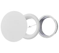 Steinberg14 Diffusore Rotondo in Metallo Bianco - 160mm Valvola di Mandata e Estrazione dell'Aria - Diffusore regolabile per Parete o Soffitto - Griglia di Ventilazione per Bagno Cucina Garage