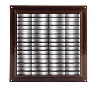 Steinberg14 Griglia di Aerazione Rettangolare 250x250 mm - Griglie di Aerazione in Plastica Marrone - Serranda di Scarico dell'aria con flangia - Coperchio di Sfiato Interno a Parete e a Soffitto