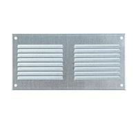 Steinberg14 Griglia di Ventilazione Rettangolare 200x100 mm - Griglie di Aerazione in Metallo Zincato - Serranda di Scarico dell'aria con Zanzariera - Copri Bocchetta Interna a Parete e a Soffitto