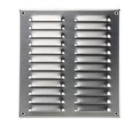 Steinberg14 Griglia di Ventilazione Rettangolare 260x280 mm - Griglie di Aerazione in Metallo Acciaio Inox - Serranda di Scarico dell'aria con Zanzariera - Bocchetta Interna a Parete e a Soffitto