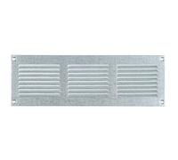 Steinberg14 Griglia di Ventilazione Rettangolare 300x100 mm - Griglie di Aerazione in Metallo Zincato - Serranda di Scarico dell'aria con Zanzariera - Copri Bocchetta Interna a Parete e a Soffitto