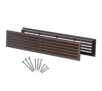 Steinberg14 Marrone 450x92mm Griglia di Ventilazione Rettangolare in Plastica - Griglia di Aerazione per Porte, Con Viti