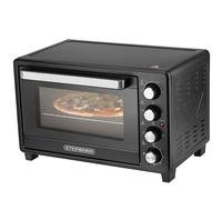 Steinborg Mini forno da 35 litri con convezione e spiedino, piastra per briciole, calore superiore e inferiore, 1.600 Watt, mini forno con timer, piccolo forno, autoportante, regolazione della