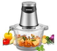 Steinborg Tritatutto elettrico extra potente, Multitritatutto Blitzhacker 500W 1,8L, tritatutto universale elettrico con contenitore in vetro, robot da cucina universale, mixer per alimenti per