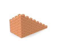 Steinchenshop 215 mattoncini da costruzione Masonry Brick, colore marrone chiaro (medio torretto)