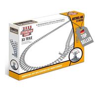 Steinchenshop Rotaia ovale - 33 pezzi - Set di binari con curve, rettilinei & 1 morbido - 146 x 70 cm - Compatibile con le marche leader - Accessori flessibili per City Edilizia & Ferrovie