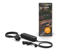 Steinel 100 W Alimentatore trasformatore a bassa tensione con presa EU, resistente alle intemperie IP67, 2 uscite, Plug & Play, accessori da giardino 24 V, nero