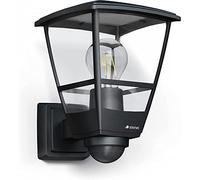 Steinel Applique da esterno L 10 S Nero E27 | 180° Sensore di movimento Applique classica da esterno Lanterna per ingresso casa