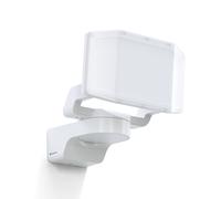 Steinel Proiettore LED da esterno XLED Protect bianco, 3000K bianco caldo, pannello orientabile, faretto LED per giardino, garage, cortile