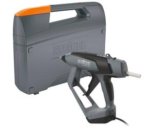 Steinel GluePRO 300 pistola per colla professionale in valigetta, pistola per colla a caldo con supporto, ugello intercambiabile
