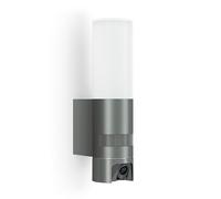 Steinel Lampada LED per esterni L 625 CAM SC con telecamera di sorveglianza 2K, citofono, rilevatore di movimento, dual band Wi-Fi 6, vetro opalino, alluminio, antracite