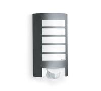 Steinel Lampada da Esterno L 12 S, Illuminazione esterna da Parete con sensore 180°, Ingresso casa, E27, Aluminium