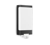 Steinel Lampada da parete L 240 S luce bianca calda, sensore di movimento a 180°, portata 10 m, in plastica
