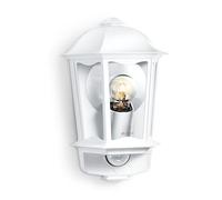 Steinel Lampada per Esterni con Sensore L 190 S, lampada da parete con rilevatore di movimento a 180°, E27, Bianco