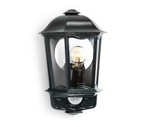 STEINEL 644413 - Lampada da parete, L190S, E27, nero, IP44, sensore