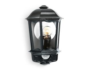 Steinel Lampada per Esterni con Sensore L 190 S, Nero | lampada da parete con rilevatore di movimento a 180° E27