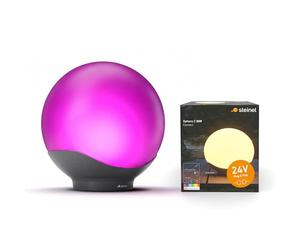 Steinel Lampada Sferica da esterno Sphera C 24V Ø30 cm, 16 milioni di colori, controllo app, Plug & Play, sensore di luminosità, IP65, con timer