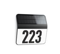 Steinel Lampada solare My XSolar LH-N, numero civico illuminato, sensore crepuscolare, cifre rialzate selezionabili individualmente