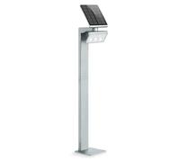 Steinel Luce solare led per esterno XSolar GL-S, regolabile in altezza, angolo rilevamento 140°, luce da terra, Argento
