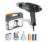 Steinel Pistola ad aria calda HG 2120 E - Termosoffiatore con incl. 3 ugelli, tubi termoretraibili e valigetta, potenza 2200 W, cavo 2,2 m, vita utile 750 ore