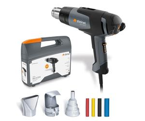 Steinel Pistola ad aria calda HG 2120 E - Termosoffiatore con incl. 3 ugelli, tubi termoretraibili e valigetta, potenza 2200 W, cavo 2,2 m, vita utile 750 ore