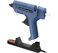 Steinel Pistola per colla a caldo Gluematic 5000 - Pistola termica cordless con stazione di ricarica, vaschetta per gocce, incl. 5 stick colla 11 mm e 2 ugelli
