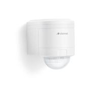 Steinel Sensore di movimento IS 240 bianco - Rilevatore con angolo di rilevamento 240°, raggio d'azione 12m, supporto a parete ad angolo per interno ed esterno