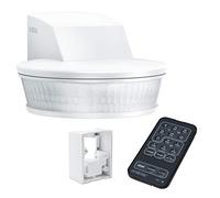 Steinel Sensore di movimento sensIQ S bianco - 2000W, angolo rilevamento 300°, raggio d'azione 20m, sensore anti furto, supporto ad angolo a parete, telecomando