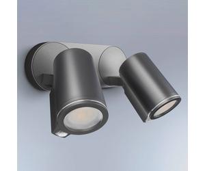 STEINEL Smart Sensor - Faretto da esterno One SC a 2 luci, antracite, IP44 058654