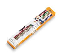 Steinel stick di colla glitterata Ø 11 mm, 10 stick, 200 g, 200 mm di lunghezza, colla a caldo colorata in 5 colori diversi
