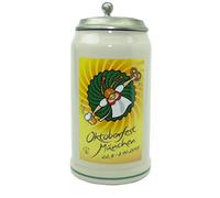 Steinfixx® - Boccale originale Oktoberfest 2007 con coperchio in peltro e certificato I Boccale dell'anno I Wiesnkbrocg I