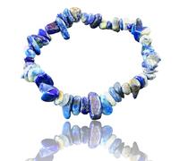 Steinfixx® - Bracciale in vero lapislazzuli con schegge * Protezione dei re* - Braccialetto con pietre preziose di alta qualità con frammenti di lapislazzuli, medium, lapislazzuli, Lapislazzuli