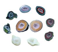 Steinfixx - Coppia di geodi - Mini geodi di felicità, 2 - 5 g. Baby geode Messico